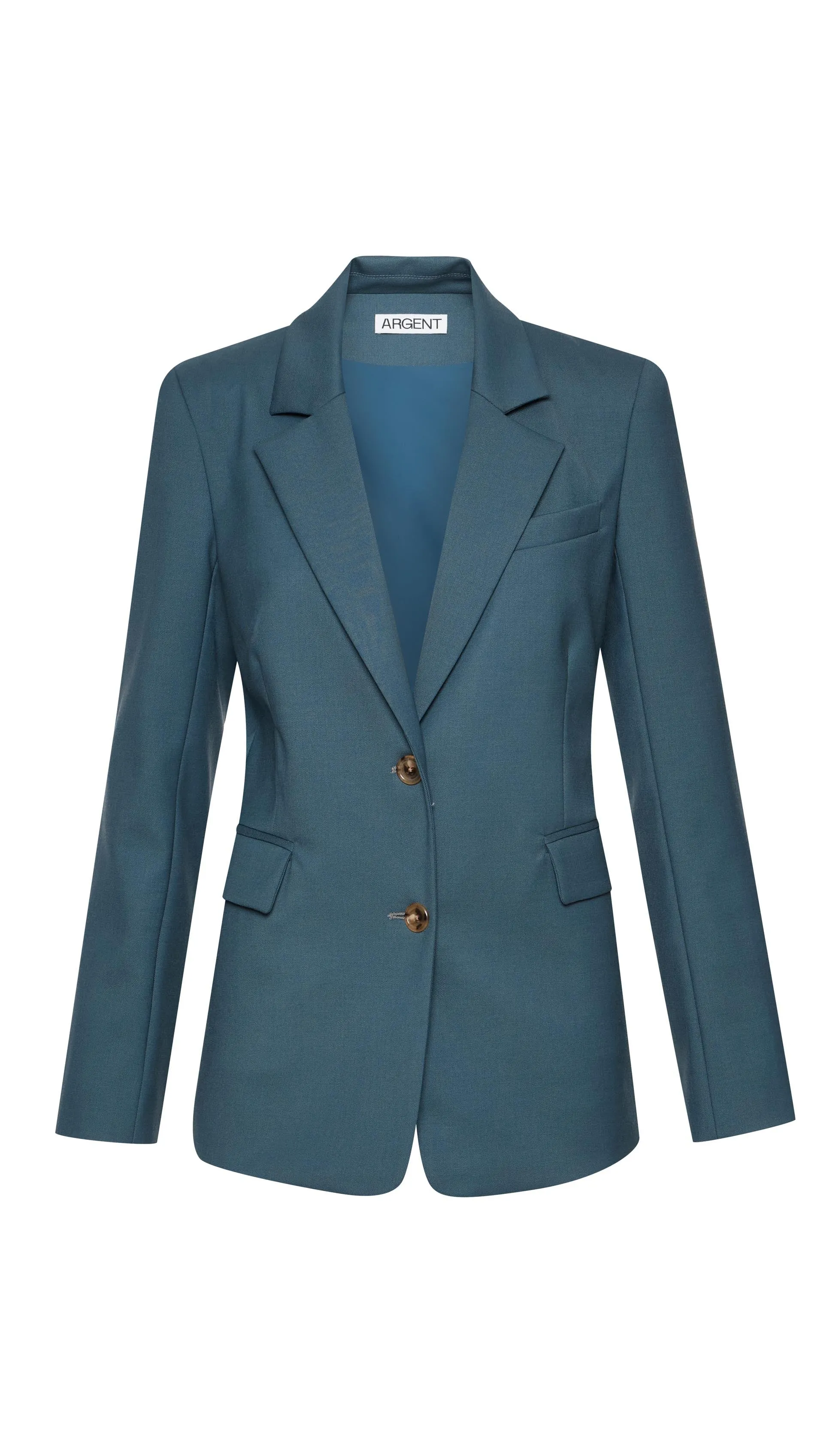 Two-Button Blazer in Seasonless Wool | Stone Blue