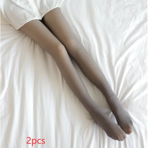 Unique Fake Translucent Leggings Tights Fall And Winter Warm Fleece