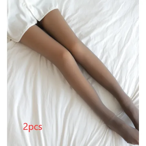Unique Fake Translucent Leggings Tights Fall And Winter Warm Fleece