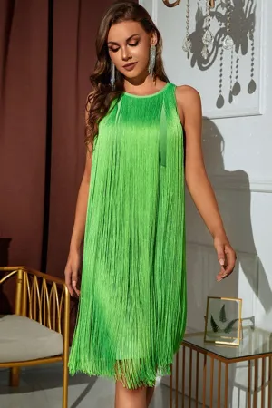 Unique Fringe Sleeveless Dress