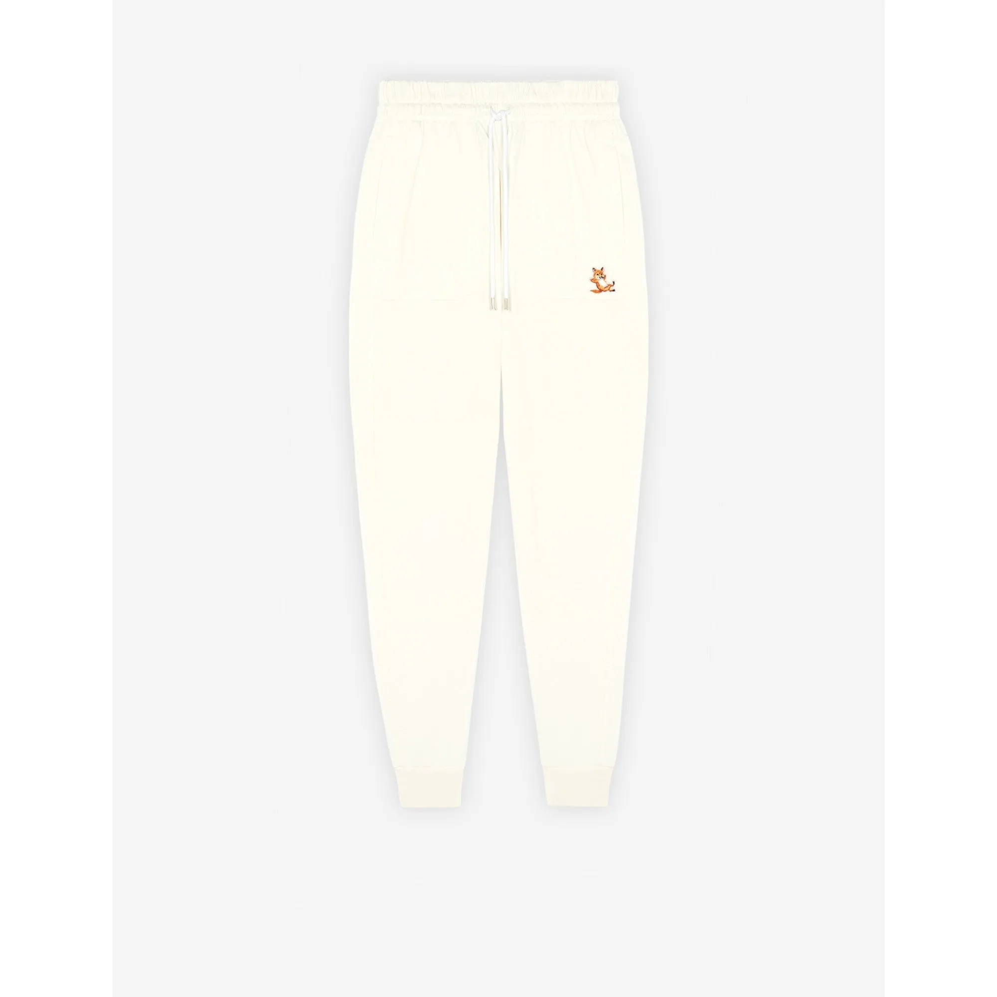 Unisex Chillax Fox Patch Classic Jog Pants - Ecru