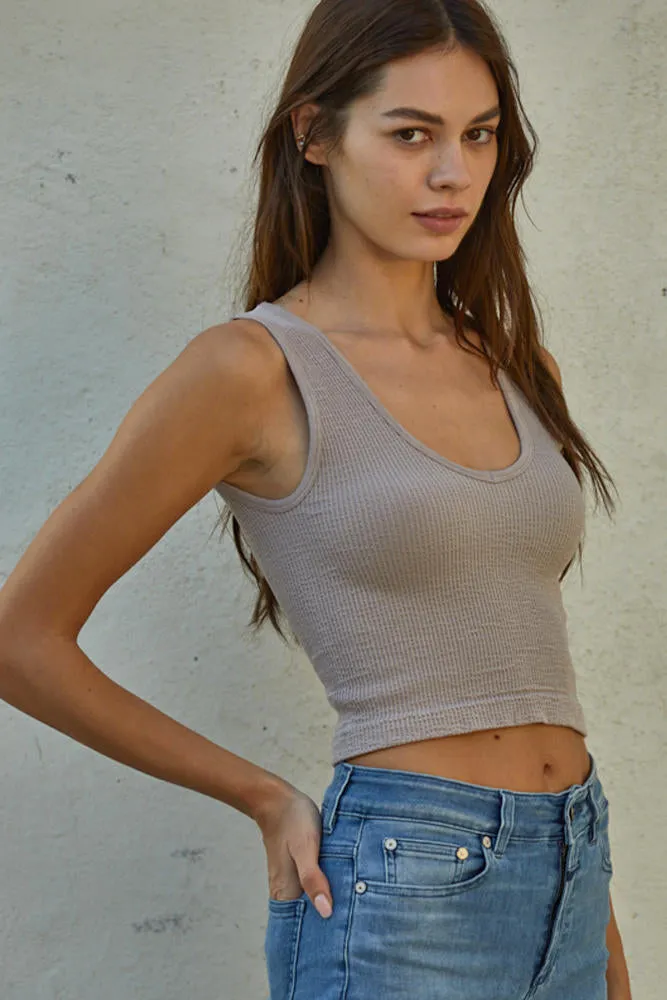 Washed Seamless V-Neck Brami