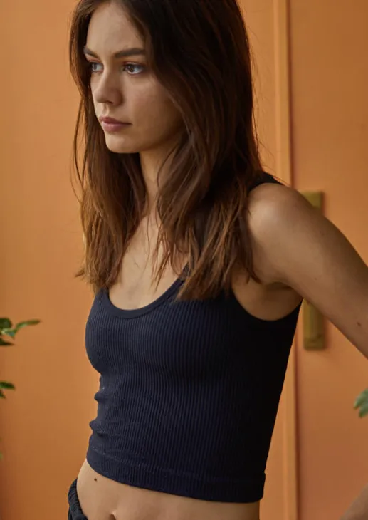 Washed Seamless V-Neck Brami