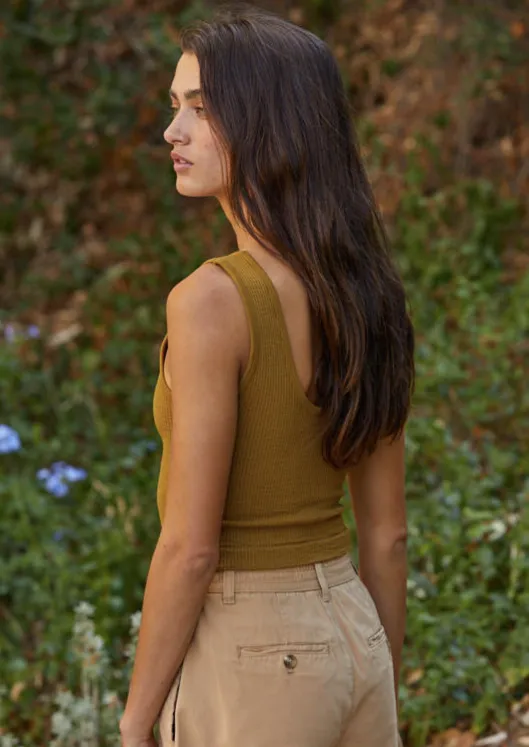 Washed Seamless V-Neck Brami