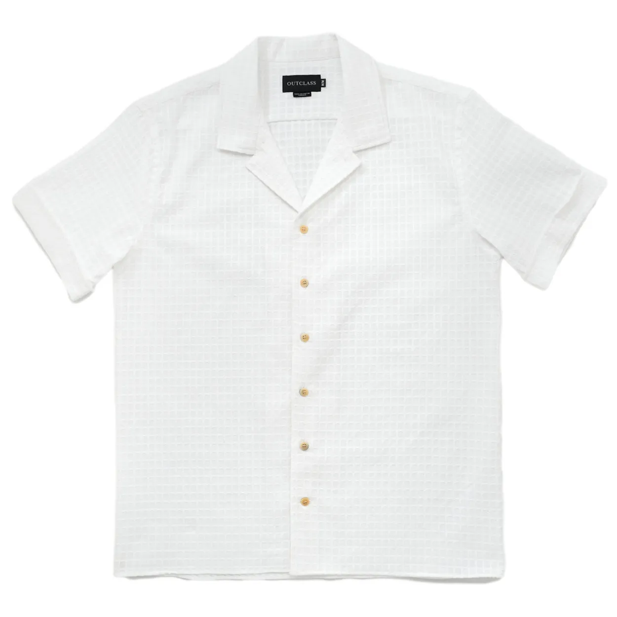 White Jacquard S/S Havana Shirt