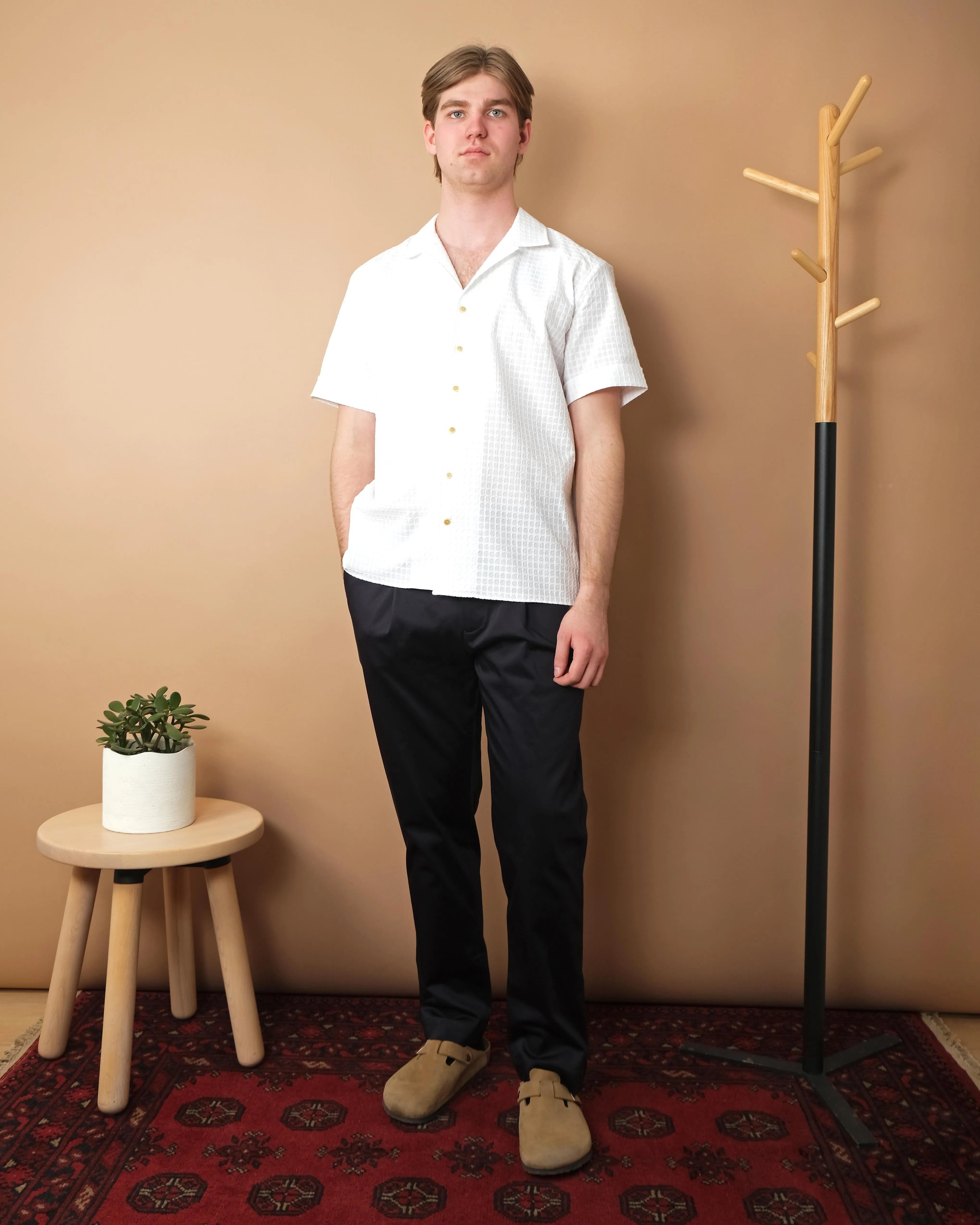 White Jacquard S/S Havana Shirt