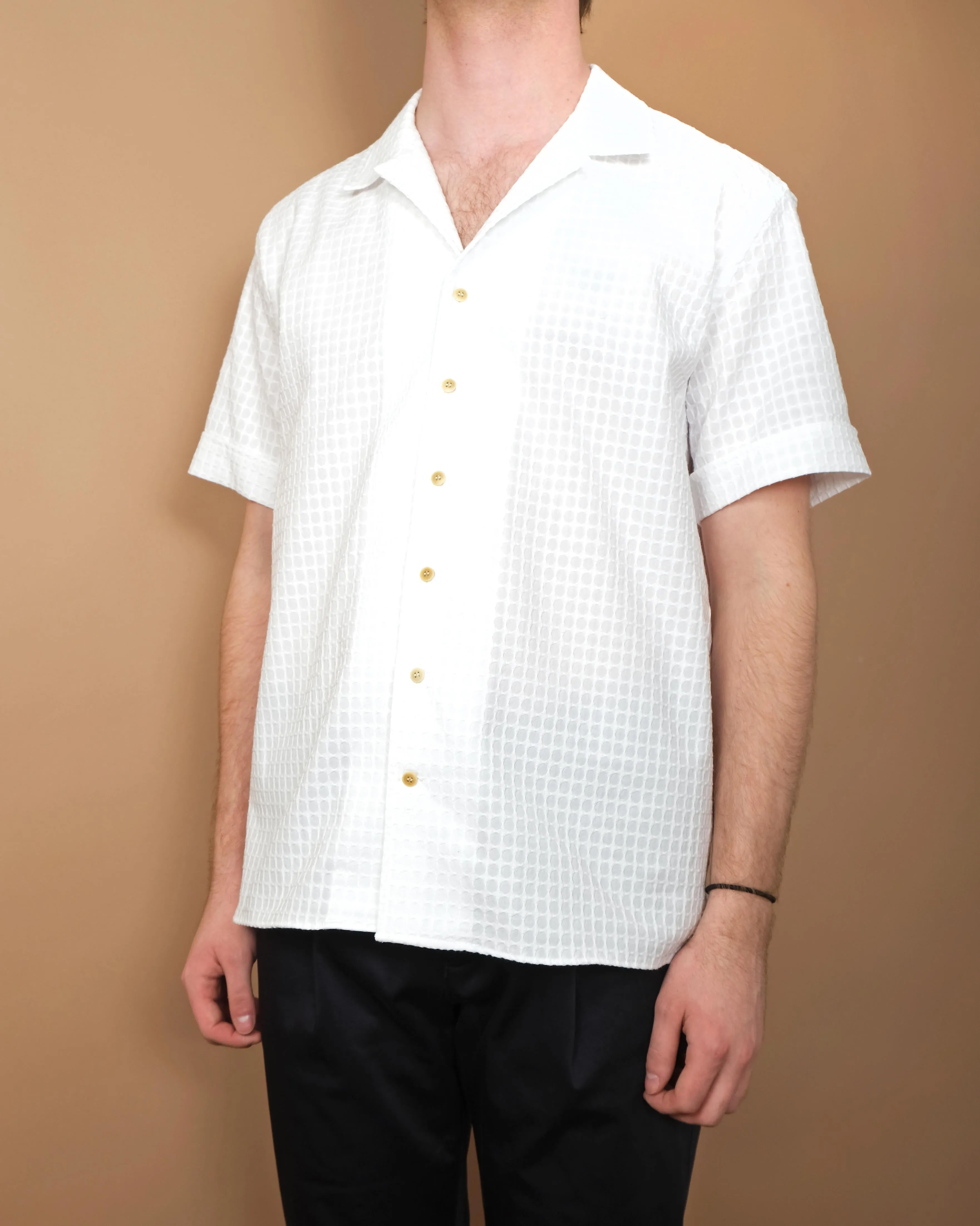 White Jacquard S/S Havana Shirt