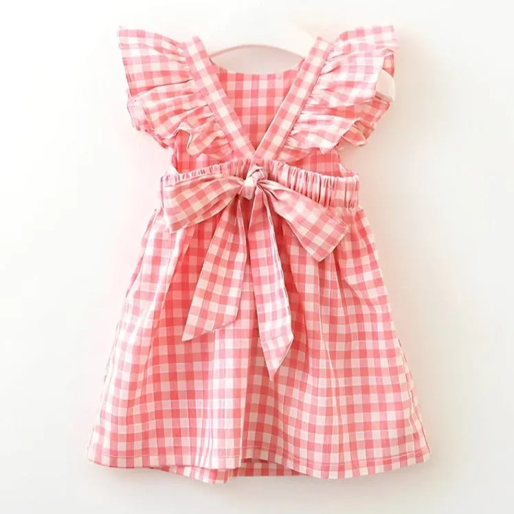 Willow Checkered Sleeveless Girls' Dress