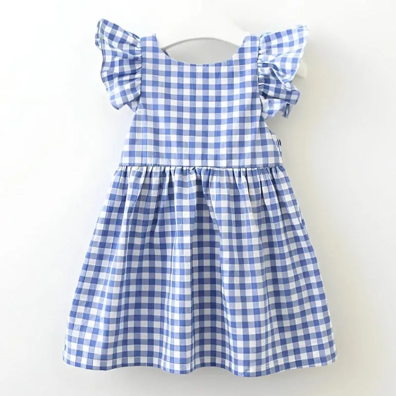Willow Checkered Sleeveless Girls' Dress