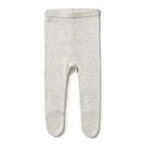 Wilson Frenchy Knitted Leggings with Feet - Grey Melange (3-6 Months, 6-8 Kg)