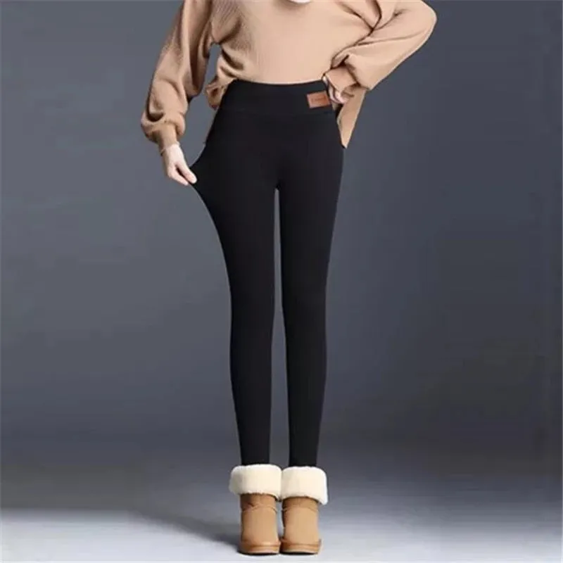 Winter Women Leggings Velvet Warm Pants Hight Waist Leggings