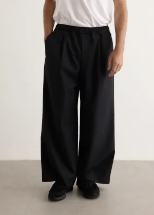Wool Gabardine Wide Pants