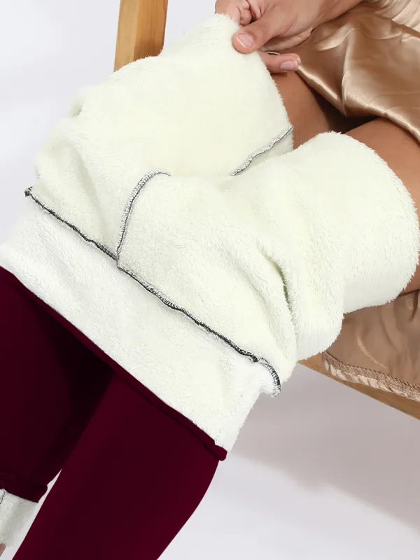 Zainab Plush Tights Warm Pants Lamb Fleece Thickened Stretch Leggings