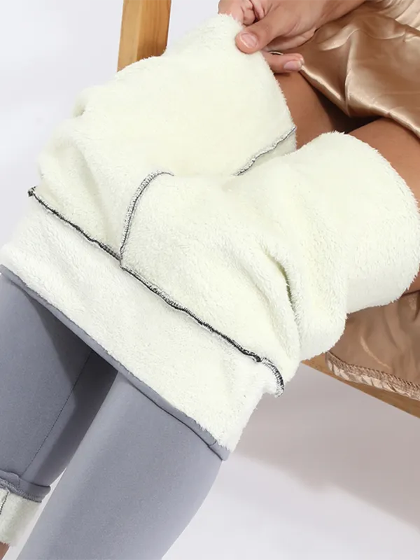 Zainab Plush Tights Warm Pants Lamb Fleece Thickened Stretch Leggings