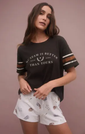 ZSU Boyfriend TEAM Tee in Vintage Black