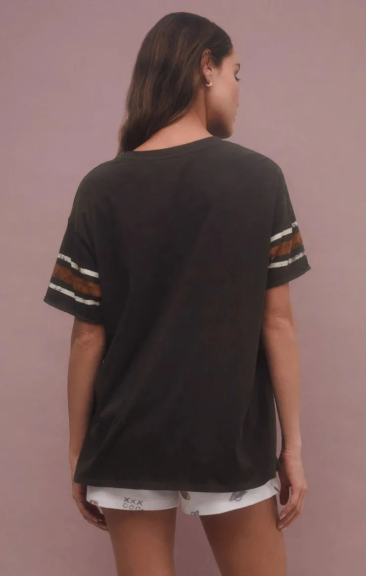 ZSU Boyfriend TEAM Tee in Vintage Black